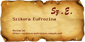 Szikora Eufrozina névjegykártya