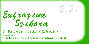 eufrozina szikora business card